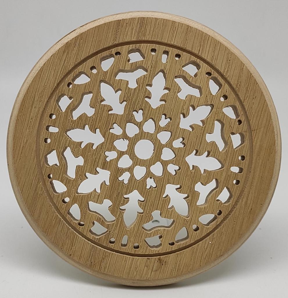 Решетка декоративная деревянная круглая на магнитах Пересвет К-33 d100мм