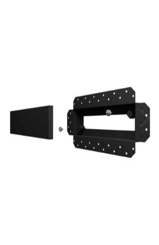 Решетка вентиляционная SGR 300х100 окраш. сталь Matt black ERA