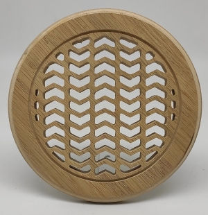 Решетка декоративная деревянная круглая на магнитах Пересвет К-34 d100мм
