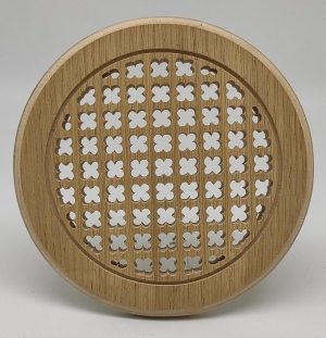 Решетка декоративная деревянная круглая на магнитах Пересвет К-37 d100мм